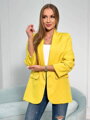 Dámske elegantné sako v žltej farbe 9709
