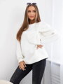 Stílusos női pulóver 9797 fehér