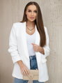 Dámske športovo-elegantné sako v 9709 bielej farbe 