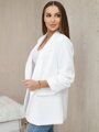 Dámske športovo-elegantné sako v bielej farbe 