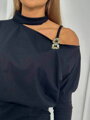 Luxusné dámske mini šaty 9424 čierna farba