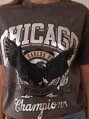 Štýlové dámske tričko 01-2429 CHICAGO bronz+striebro