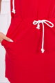 Športové mikinové šaty s kapucňou 8982 červené