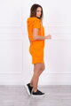 Športové mikinové šaty s kapucňou 8982 oranžový neón
