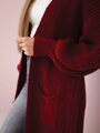 Dámsky dlhý kardigán IT-8 burgundy