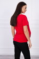 Dámske tehotenské tričko červené 2992