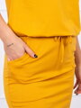 Dámske šaty s krátkym rukávom 9074 oranžové