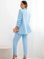 Dámsky kostým nohavice + sako 80172K v babyblue farbe 