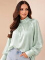 Dámska mätová lesklá blúzka 