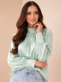 Dámska mätová lesklá blúzka 