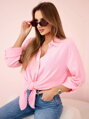 Dámska ružová oversize mušelínová košeľa ART208 