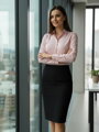 Dámska košeľa VSB biznis pudrovo ružová