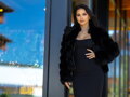 Luxusná čierna dámska bunda z pravej kože a kožušiny 