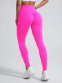 Neónovo ružové push-up legíny 