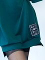 Dámska mikina v smaragdovej farbe oversize