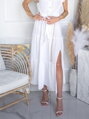 Nádherna dámska MFY dlhá sukňa v bielej farbe 