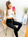 Bequeme Damen-Jogginghose in Schwarz und Silber