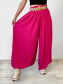 Žiarivé dámske plisované nohavice HOT PINK 