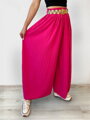 Žiarivé dámske plisované nohavice HOT PINK 