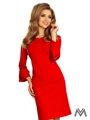 dámske šaty, šaty s rozšíreným rukávom, červené šaty, luxusné, pohodlné, praktické, elegantné, štýlové