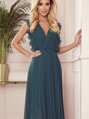 Elegantné dámske šaty 315-1 EMILY smaragd