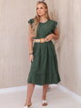 Dámske šaty 5997 v khaki farbe 