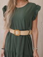 Dámske šaty 5997 v khaki farbe 