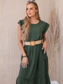 Dámske šaty 5997 v khaki farbe 