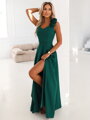 Elegantné večerné maxi šaty 643-1 s rozparkom 