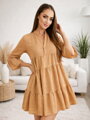 Trendy dámske košeľové šaty CAMEL 