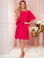 Dámske oversize šaty na svadbu 287-17 malinové