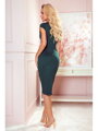 Elegantné puzdrové biznis šaty smaragd 301-3