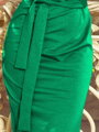 Luxusné asymetrické zelené šaty 240-1 