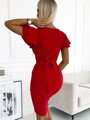 Elegantné dámske šaty 479-3 NINA červené 