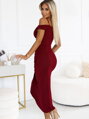 Luxusné dámske burgundy šaty 564-2