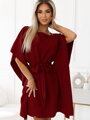 Moderné dámske šaty 287-34 burgundy