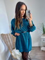 Modré dámske kokteilové šaty 
