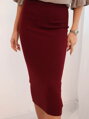 Dámska viskózova sukňa ZS5121 v bordovej farbe