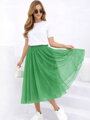 Týlová dámska midi sukňa v zelenej farbe 
