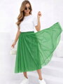 Týlová dámska midi sukňa v zelenej farbe 
