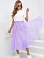 Dámska týlová letná sukňa lila