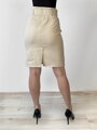Dámska sukňa v béžovej farbe s opaskom 