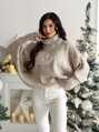 Dámsky mocca sveter CHRISTMAS SW254-24