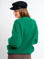 Dámsky sveter s výstrihom ELIF v zelenej farbe 