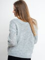 Dámsky sveter HESS s pleteným vzorom grey