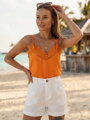 Dámske tielko v štýlovej oranžovej farbe