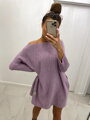 Trendy pletený sveter SW06-20 lila fialová