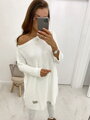 Dámský bílý pletený svetr SW06-20 