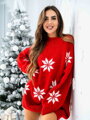 Štýlové dámske šaty SUK-DZ23-23 s vianočným motívom 