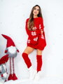 Štýlový dámsky sveter SUK-DZ23-23 s vianočným motívom 